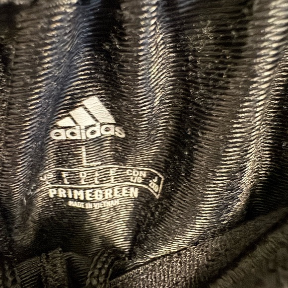 Adidas Men’s Large Black Sweatpants with Gray Stripes - Picture 4 of 8